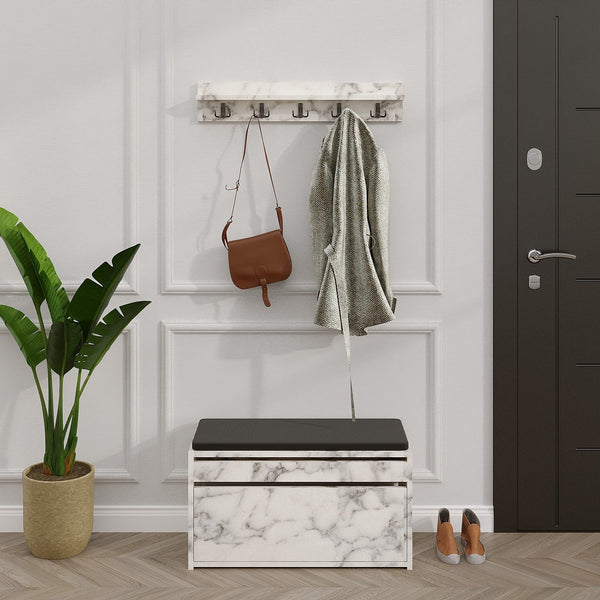 Előszobafal Boby - Carrara Marble-VASBÚTOR
