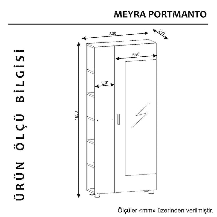 Előszobafal Meyra - Walnut-VASBÚTOR