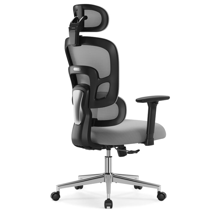 Ergonomikus irodai szék, állítható deréktámasszal, szürke-VASBÚTOR