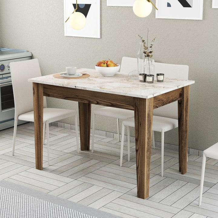Étkező asztal Kiev 506 - Walnut, White-VASBÚTOR