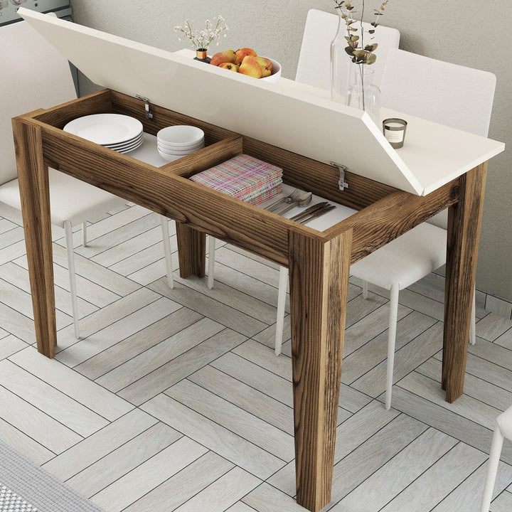 Étkező asztal Kiev 508 - Walnut, Cream-VASBÚTOR