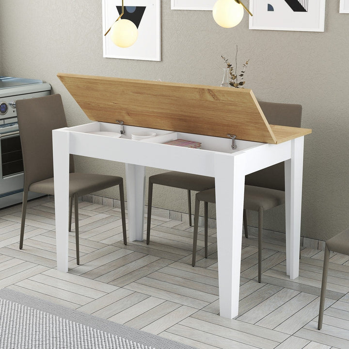 Étkező asztal Kiev 512 - White, Oak-VASBÚTOR