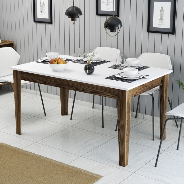 Étkező asztal Milan 514 - Walnut, White-VASBÚTOR
