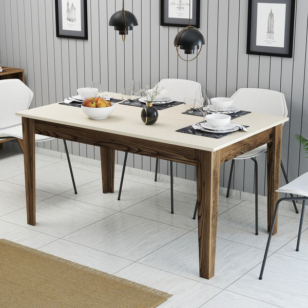 Étkező asztal Milan 517 - Walnut, Cream-VASBÚTOR