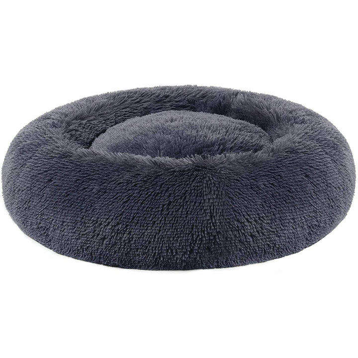FEANDREA Kutyaágy, macskaágy, puha plüss felülettel 60 cm, sötétszürke-VASBÚTOR