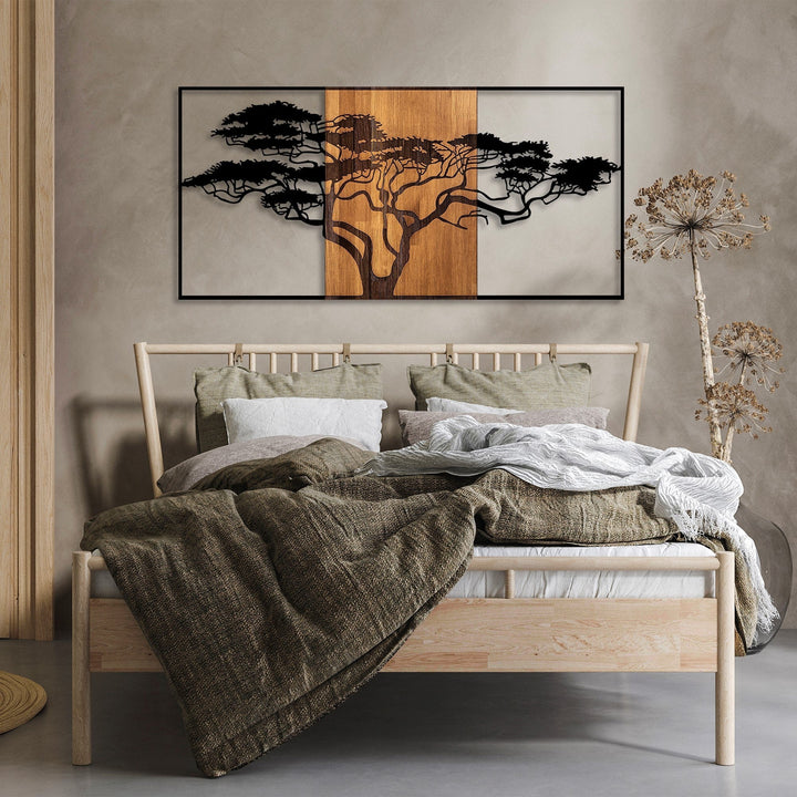 Fa fali dekoráció, Acacia Tree - 328-VASBÚTOR