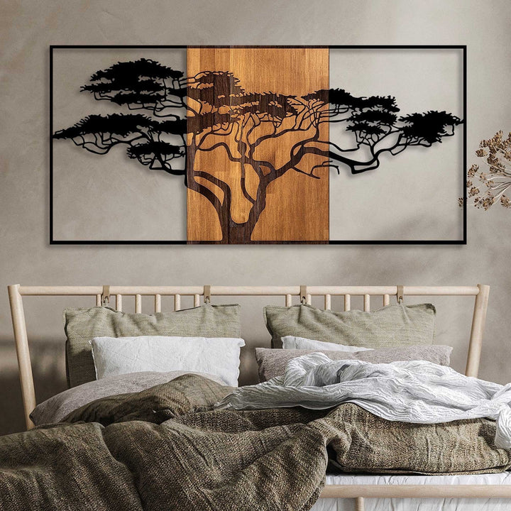 Fa fali dekoráció, Acacia Tree - 328-VASBÚTOR