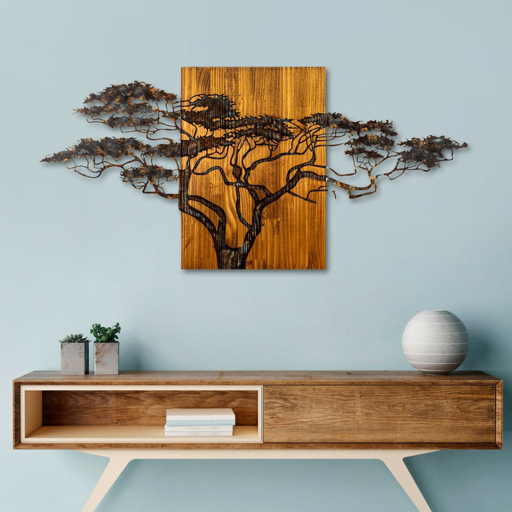 Fa fali dekoráció, Acacia Tree - 329-A-VASBÚTOR