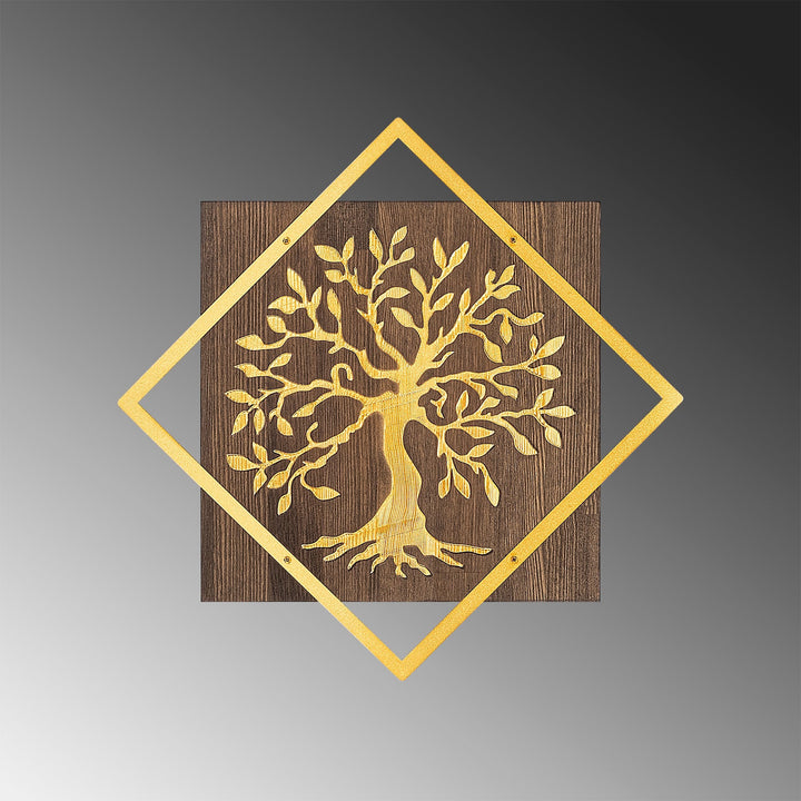 Fa fali dekoráció, Tree v2 - Arany-VASBÚTOR