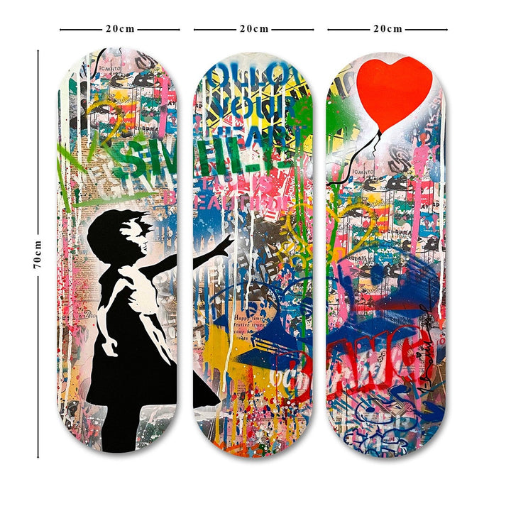 Fali Dekoráció MDF falikép (3 darab) 715MRY1131-VASBÚTOR