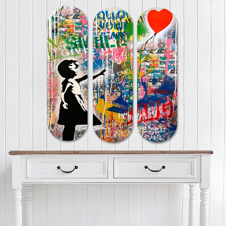 Fali Dekoráció MDF falikép (3 darab) 715MRY1131-VASBÚTOR