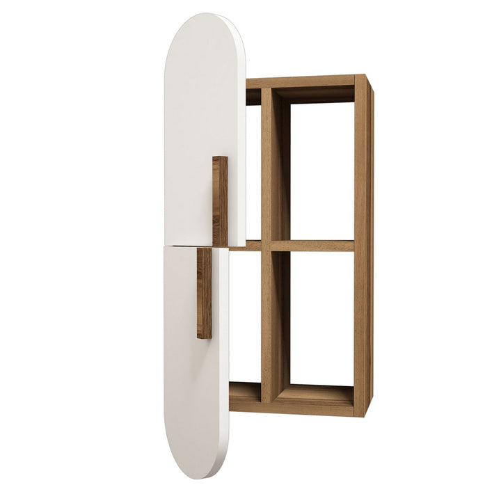Fali polc Rose - Walnut, White-VASBÚTOR