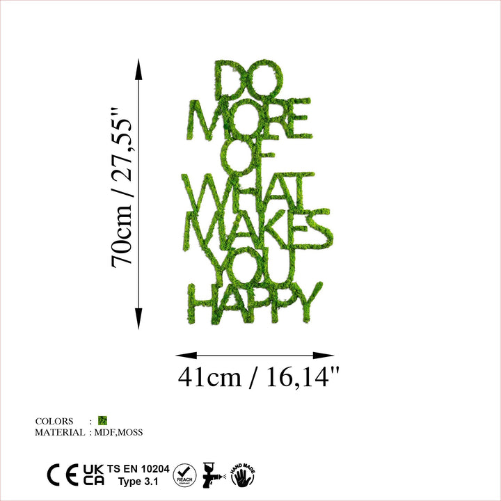 Fém fali dekoráció, Do More Of What Makes You Happy-VASBÚTOR