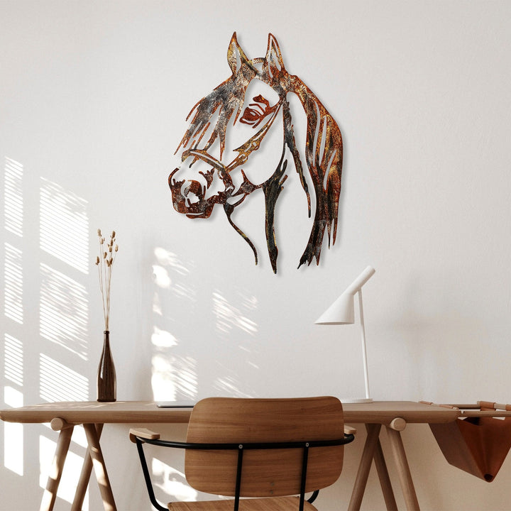 Fém fali dekoráció, Horse - 3-VASBÚTOR