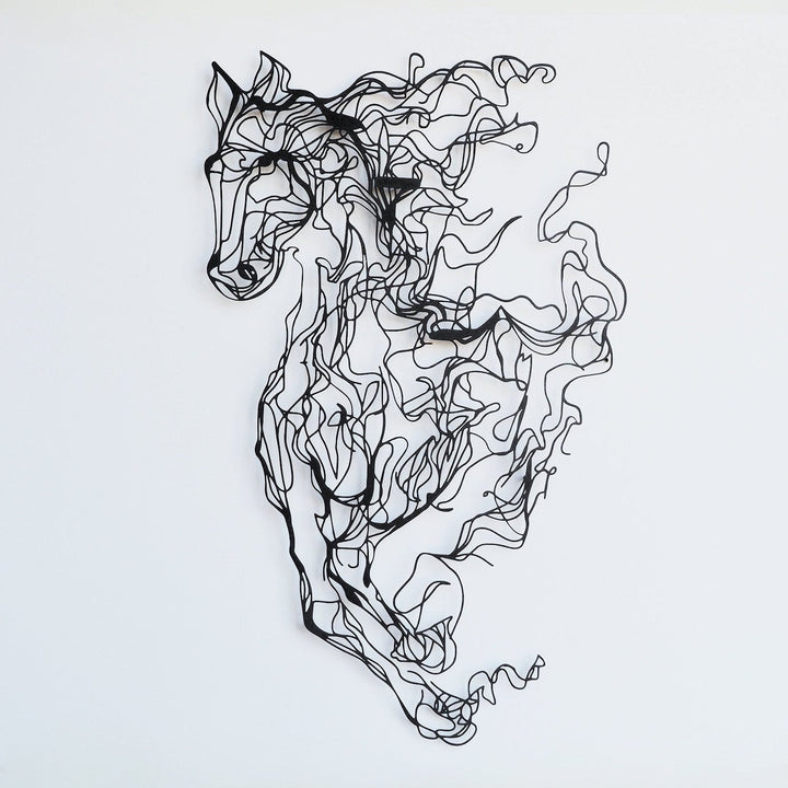 Fém fali dekoráció, Metal Horse Line Art - APT724-VASBÚTOR