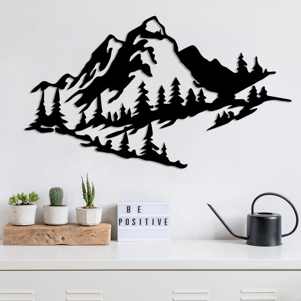 Fém fali dekoráció, Mountain 2-VASBÚTOR