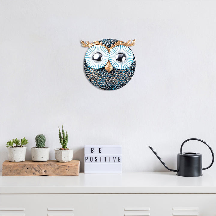 Fém fali dekoráció, Owl 3 - Silver-VASBÚTOR