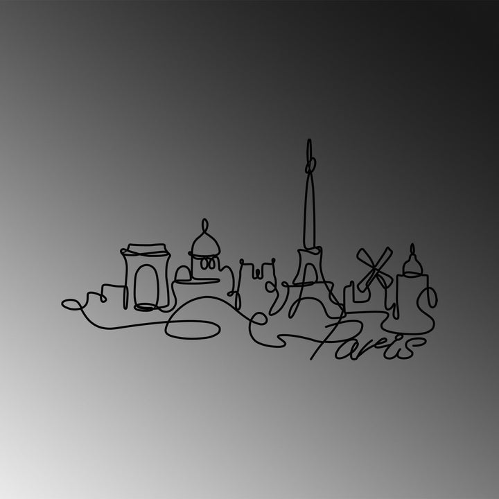 Fém fali dekoráció, Paris-VASBÚTOR