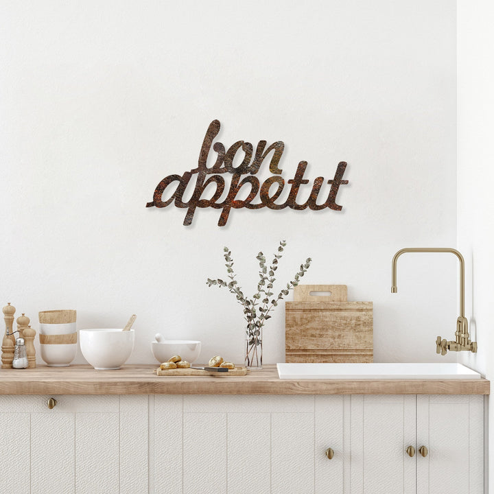 Fém fali dekoráció, Rusty Bon Appetit-VASBÚTOR