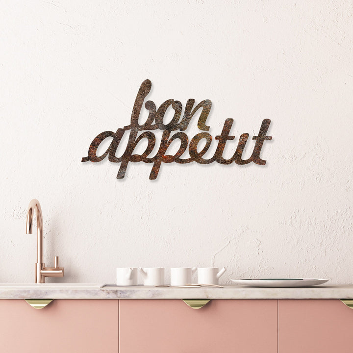 Fém fali dekoráció, Rusty Bon Appetit-VASBÚTOR