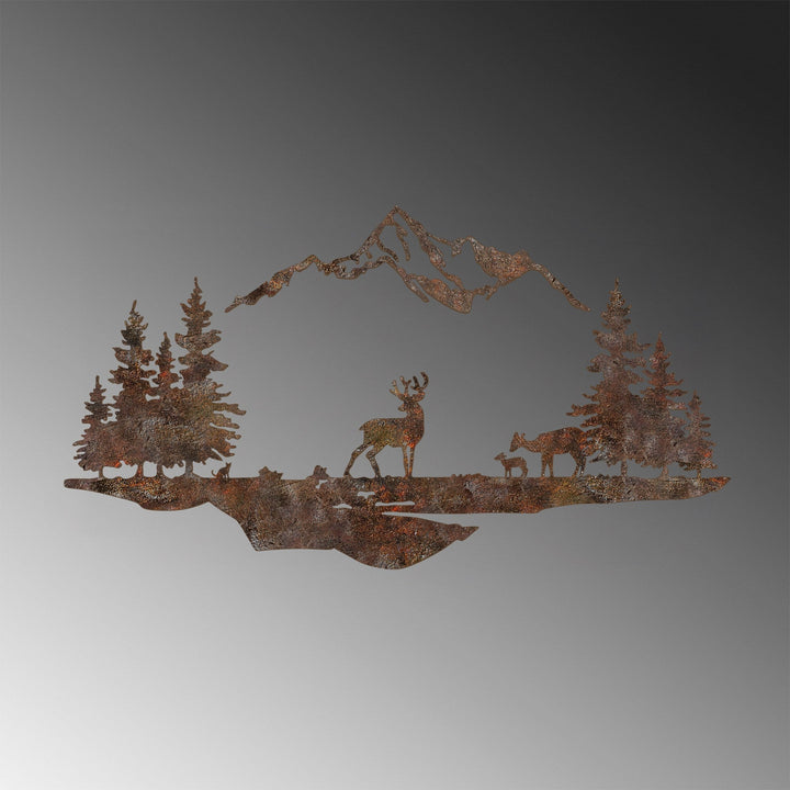 Fém fali dekoráció, Rusty Landscape 1-VASBÚTOR