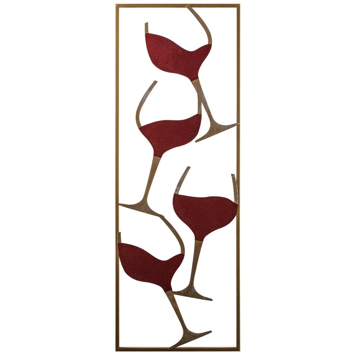 Fém fali dekoráció, Wine - 2-VASBÚTOR