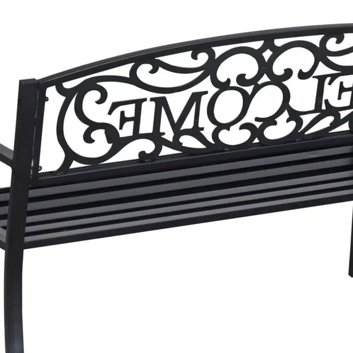 Fém kerti pad 2 személyes 127 x 60 x 87 cm-VASBÚTOR
