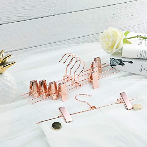 Fém ruhaakasztó 31 cm 2 csúszásmentes klipsz, 10 darabos csomagban, rosegold-VASBÚTOR