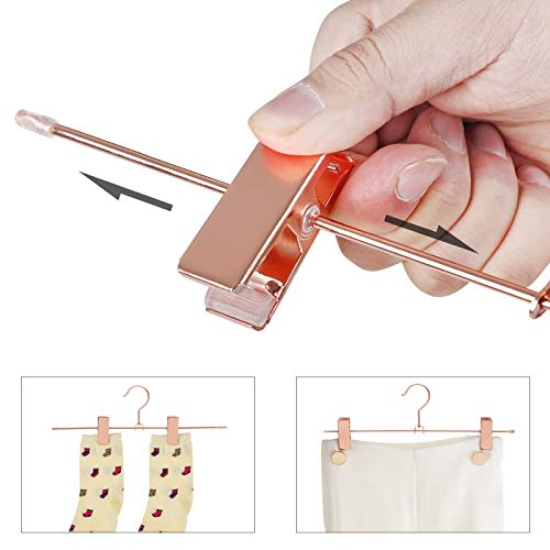 Fém ruhaakasztó 31 cm 2 csúszásmentes klipsz, 10 darabos csomagban, rosegold-VASBÚTOR