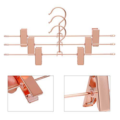 Fém ruhaakasztó 31 cm 2 csúszásmentes klipsz, 10 darabos csomagban, rosegold-VASBÚTOR