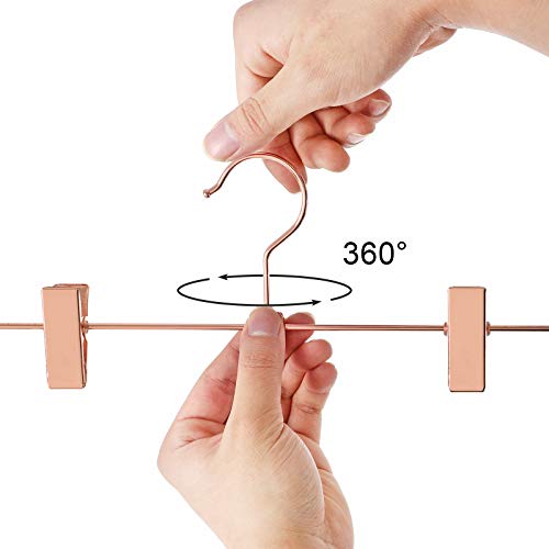Fém ruhaakasztó 31 cm 2 csúszásmentes klipsz, 10 darabos csomagban, rosegold-VASBÚTOR