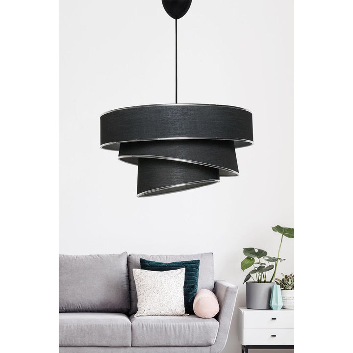 Függőlámpa, Couper - Fekete, Silver-VASBÚTOR