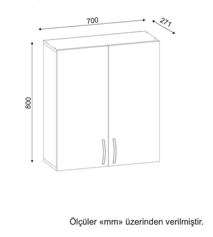 Fürdőszoba szekrény Benito Üst - Fehér-VASBÚTOR