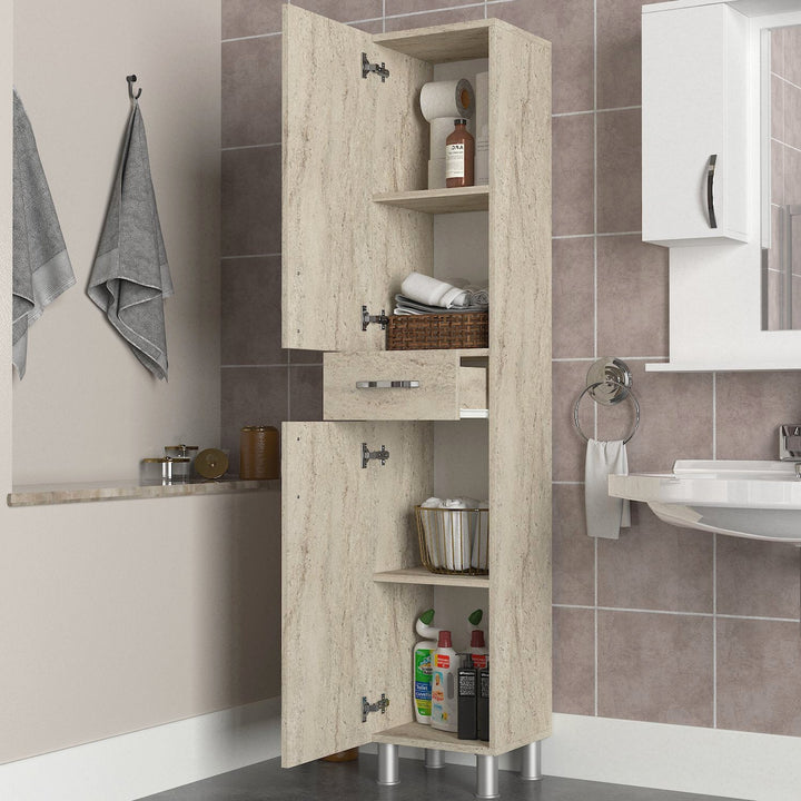 Fürdőszoba szekrény Selin 2 Doors 1 Drawer-VASBÚTOR