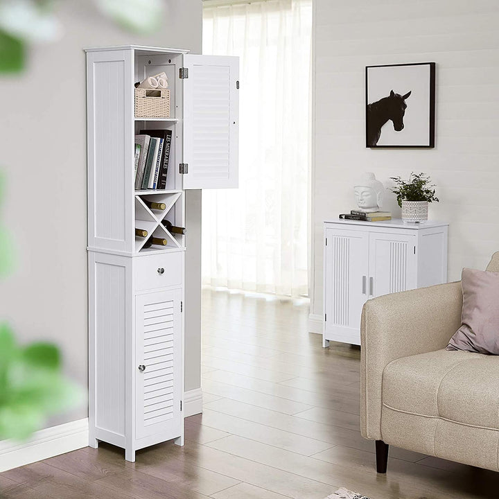 Fürdőszoba szekrény, Tárolószekrény fiókkal, kivehető X alakú polc 170cm-VASBÚTOR