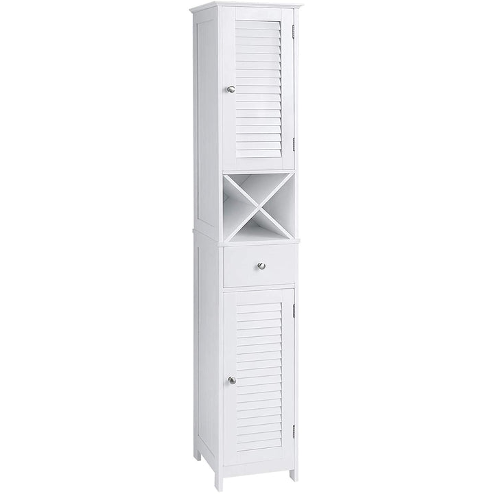 Fürdőszoba szekrény, Tárolószekrény fiókkal, kivehető X alakú polc 170cm-VASBÚTOR