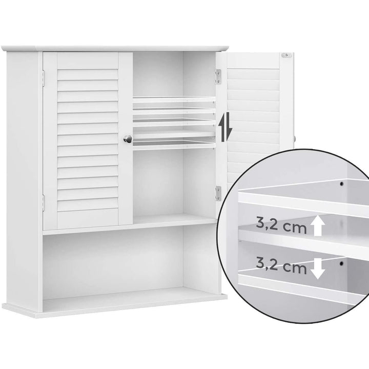 Fürdőszobai szekrény, fali szekrény 60 x 20 x 70 cm, fehér-VASBÚTOR