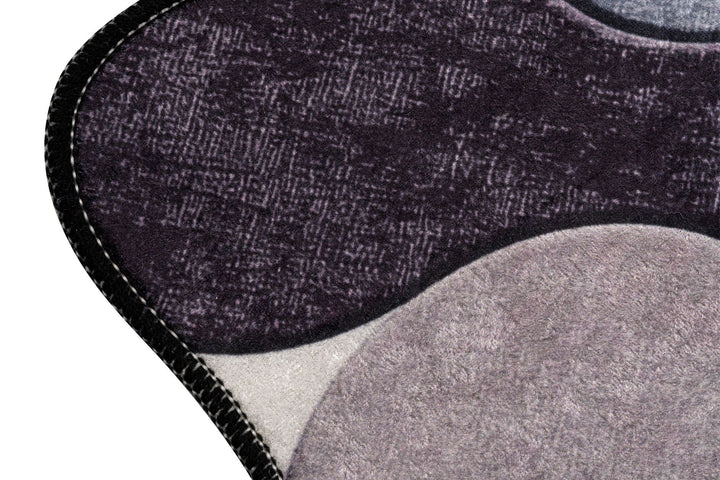 Fürdőszobaszőnyeg Szett (2 db) Circle - Purple-VASBÚTOR