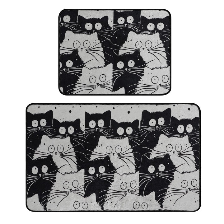 Fürdőszobaszőnyeg Szett (2 db) Fehér Cats-VASBÚTOR
