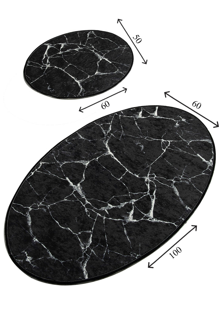Fürdőszobaszőnyeg Szett (2 db) Marble Djt-VASBÚTOR