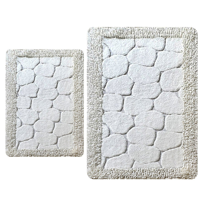 Fürdőszobaszőnyeg Szett (2 db) Stone - Ecru-VASBÚTOR