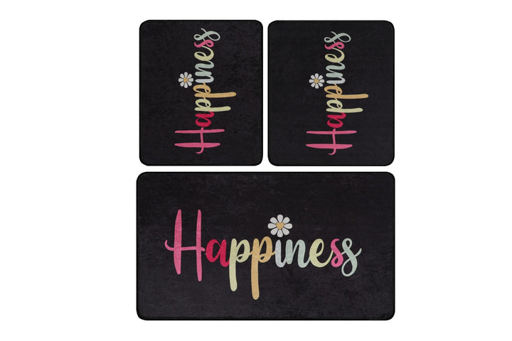 Fürdőszobaszőnyeg Szett (3 db) Happiness Djt-VASBÚTOR