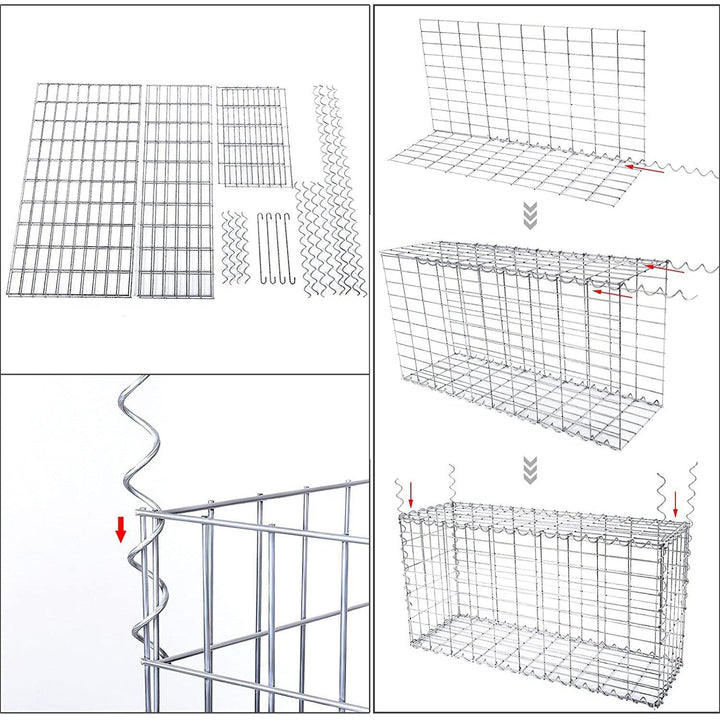 Gabion kosár, fém gabion ketrec 5 x 10 cm-es-VASBÚTOR