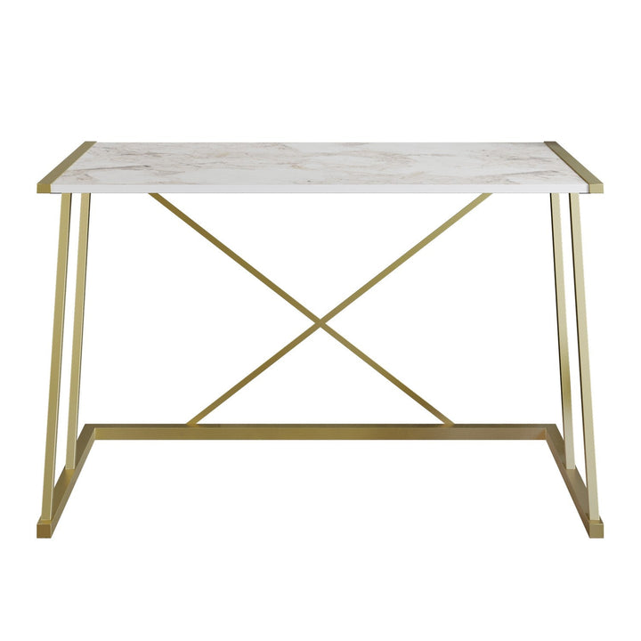 Íróasztal Anemon - White, Gold-VASBÚTOR