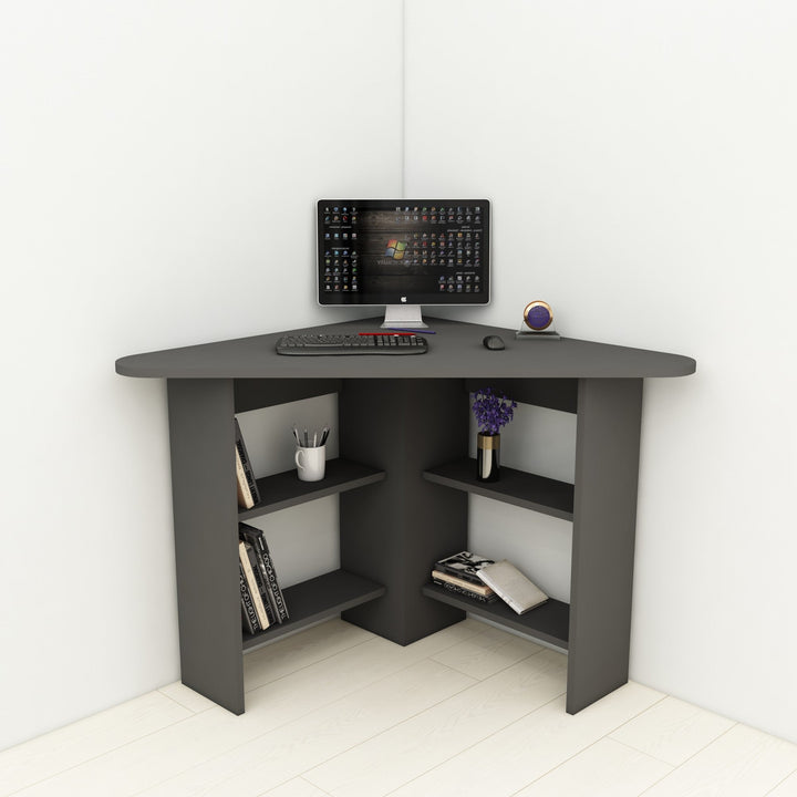 Íróasztal Corner - Antracit-VASBÚTOR