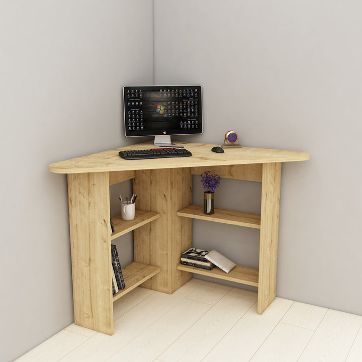 Íróasztal Corner - Sapphire Oak-VASBÚTOR