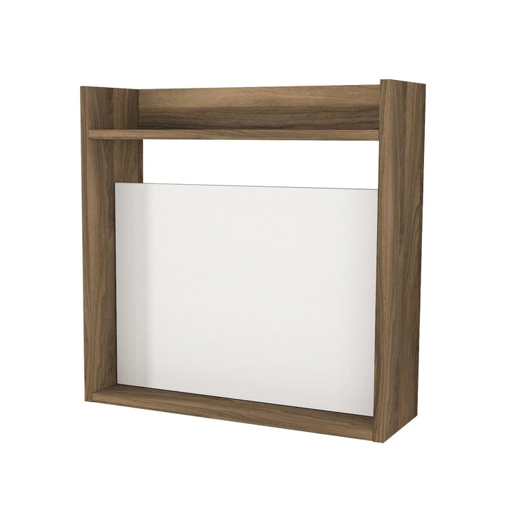 Íróasztal Laptop - White, Walnut-VASBÚTOR