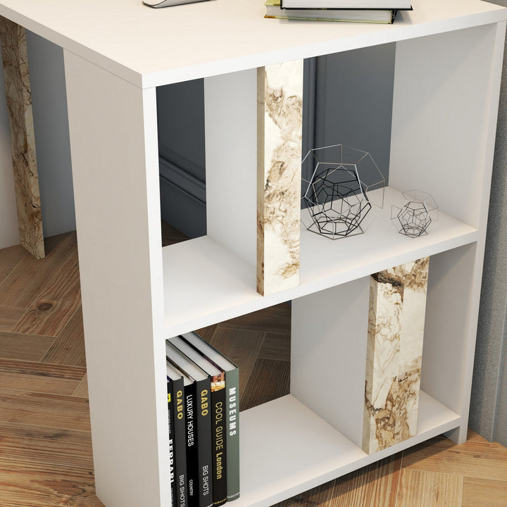Íróasztal Lima - Fehér Marble-VASBÚTOR