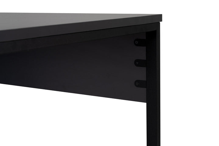 Íróasztal Twin Study Desk - Antracit, Fekete-VASBÚTOR