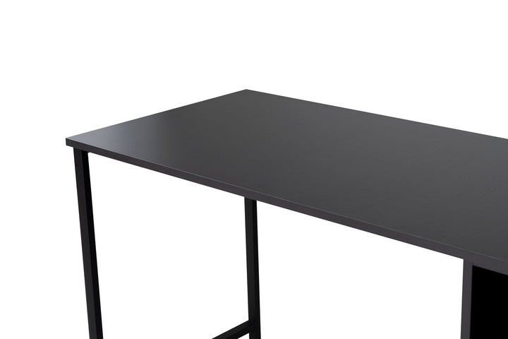 Íróasztal Twin Study Desk - Antracit, Fekete-VASBÚTOR